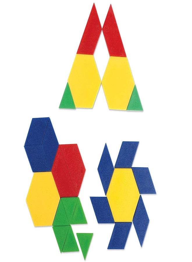 SquareDrop Pattern Block Foam Set of 144 - Sorting - Mathematics - Geometry Brain Boosting Mathematical Activities for Age 5+ Years Old Kids - Do It Yourself Mathematics Activity Kit - Image 3