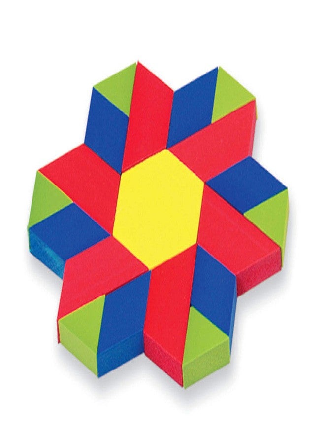 SquareDrop Pattern Block Foam Set of 144 - Sorting - Mathematics - Geometry Brain Boosting Mathematical Activities for Age 5+ Years Old Kids - Do It Yourself Mathematics Activity Kit - Image 2