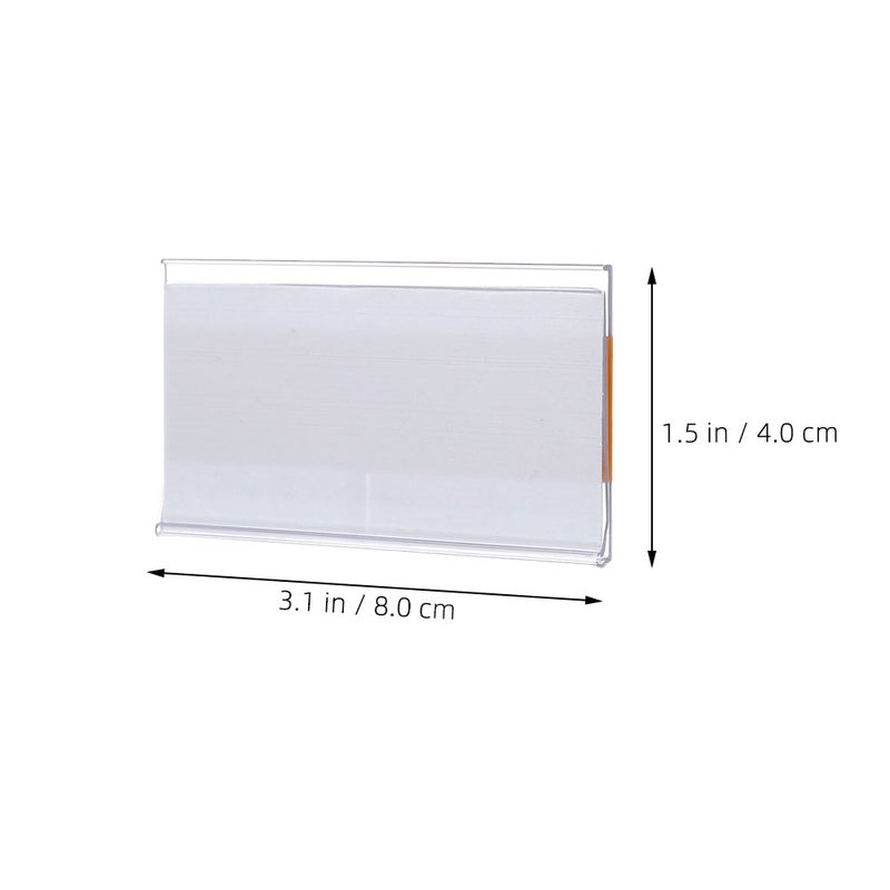 1 Set of Self Adhesive Label Pockets for Storage Bins and Drawers Label Holder with Basket Labels and Shelf Label Holder for Organizing Library Supplies - Image 3
