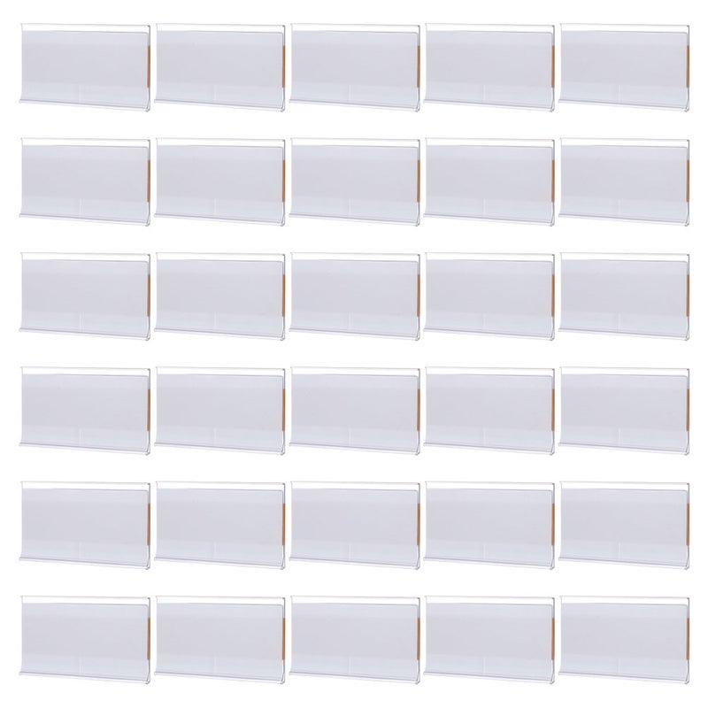 1 Set of Self Adhesive Label Pockets for Storage Bins and Drawers Label Holder with Basket Labels and Shelf Label Holder for Organizing Library Supplies - Image 1