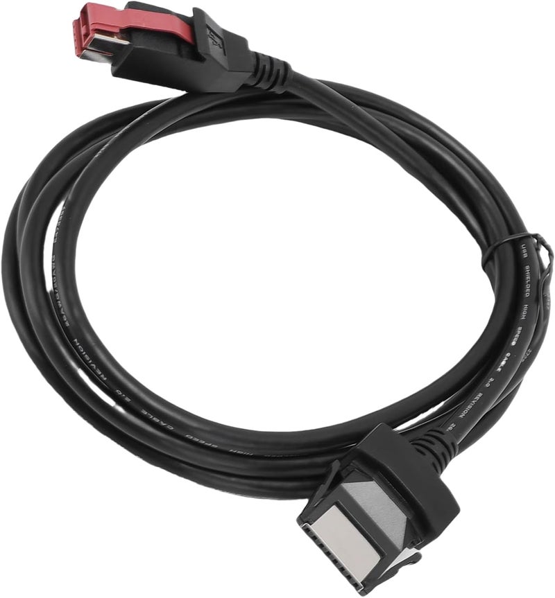 كابل ماسح الباركود USB من aqxreight بطول 5.9 قدم من PVC، كابل استبدال لماسح الباركود لأنظمة نقاط البيع والطابعات، يوفر كابل نقل USB وكابل الباركود. - Image 1