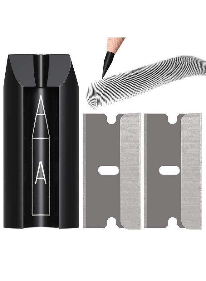 Stylia 4 In 1 Plastic Duckbill Shape Eyebrow Pencil Shaper Eye Makeup Shaping Tool For Waterproof Peel Off Brow Pencils Compact Cosmetic Shaper For Beginners & Professional - Image 1