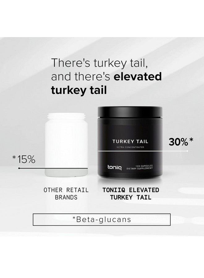 Toniiq كبسولات فطر ذيل الديك الرومي - مستخلص عالي القوة 10:1 مع 30% بيتا غلوكان - مركز للغاية - مختبر طرف ثالث - 120 كبسولة - Image 4