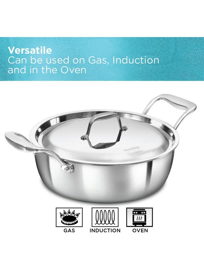 Hawkins وعاء هاوكينز 3 لتر من الفولاذ المقاوم للصدأ ثلاثي الطبقات مع غطاء فولاذي، فضي (PSC30S) - Image 5