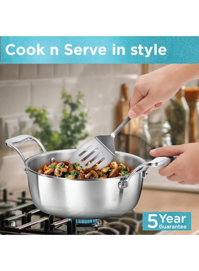 Hawkins وعاء هاوكينز 3 لتر من الفولاذ المقاوم للصدأ ثلاثي الطبقات مع غطاء فولاذي، فضي (PSC30S) - Image 2