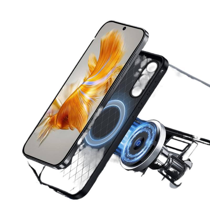 غطاء MagSafe لـ Samsung Galaxy S22 باللون أسود مغناطيسي مع مغناطيس قوي وتغطية كاملة مع مقاوم للصدمات مع حماية من السقوط للاستخدام الداخلي للرحلات اليومية لترتيب الأغراض - Image 5