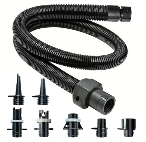 ZAFIED Paddle Board Pump Adapter Hose Universal Sup Pump Adaptor Hose with 7 Air Valve Nozzles Fits for Most Sup Pump Swivel Threaded Connector Inner Diameter 09inch - Image 1