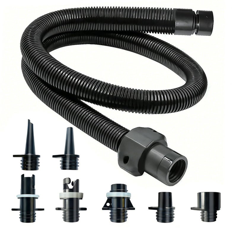 ZAFIED Paddle Board Pump Adapter Hose Universal Sup Pump Adaptor Hose with 7 Air Valve Nozzles Fits for Most Sup Pump Swivel Threaded Connector Inner Diameter 09inch - Image 2