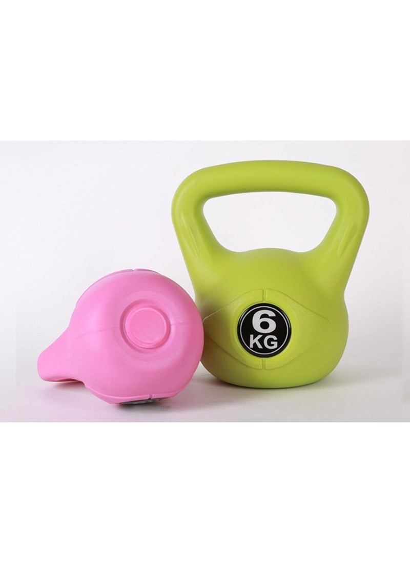 Generic 6kg Multicolor Dumbbell Kettlebell Ball with Handle for Strength Training, Gym Fitness, Bodybuilding and Home Sports Training  - Image 1