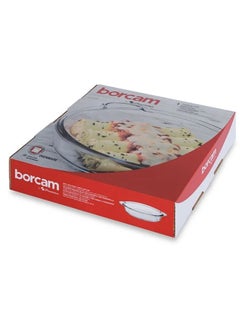 Borcam Borcam Round Glass Baking Tray With Handles, 1850 Ml Capacity, 54 Mm Height, 309X256 Mm Diameter - Clear  - Image 3