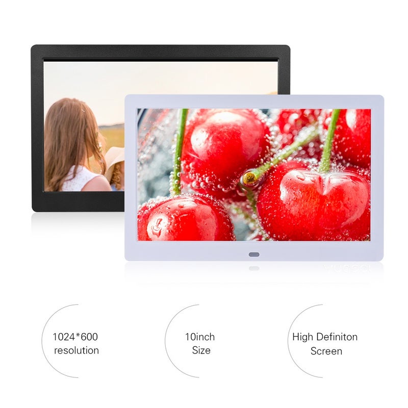 10 Inch Wide LCD Screen Digital Photo Frame 1024* 600 High Resolution Electronic Photo Frame with MP3 MP4 Video Player Clock Calendar Function 2.4G Remote Control - Image 5