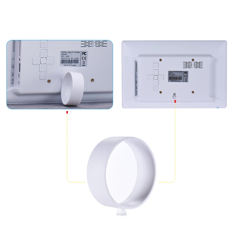 10 Inch Wide LCD Screen Digital Photo Frame 1024* 600 High Resolution Electronic Photo Frame with MP3 MP4 Video Player Clock Calendar Function 2.4G Remote Control - Image 2