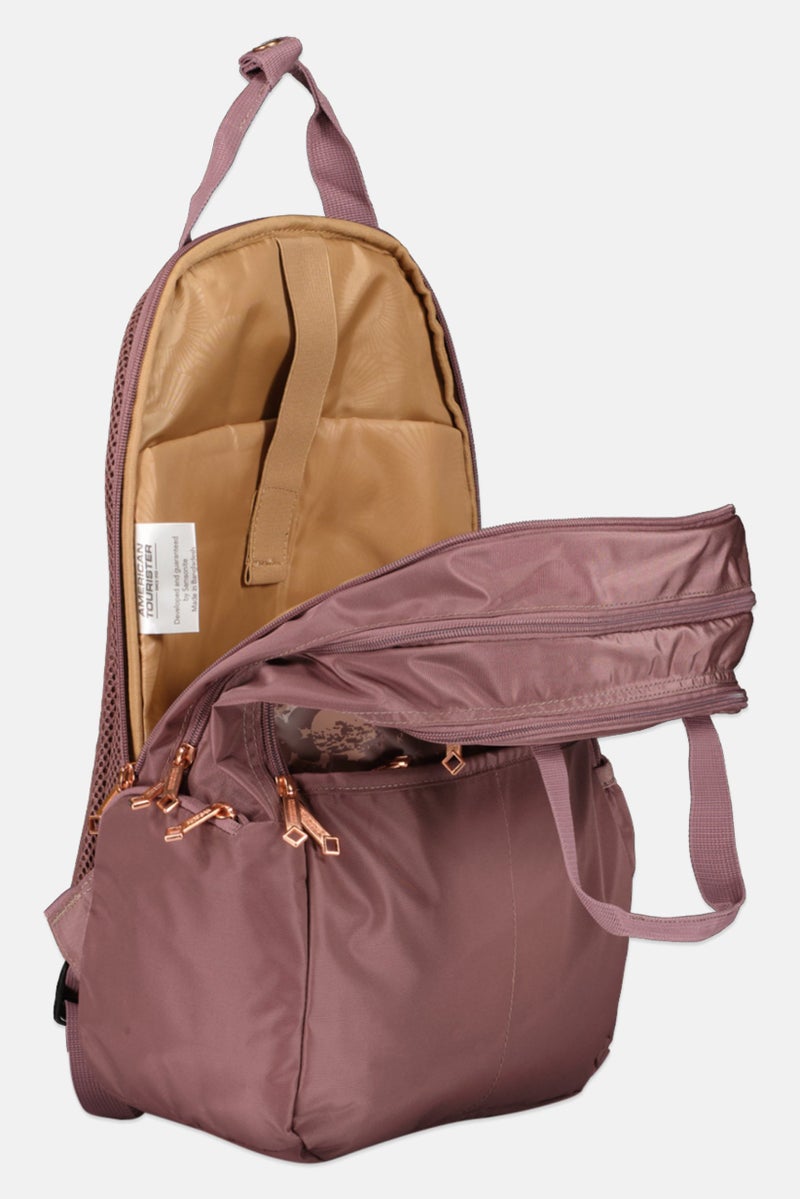 AMERICAN TOURISTER Women Brand Logo Backpack, Mauve  - Image 3