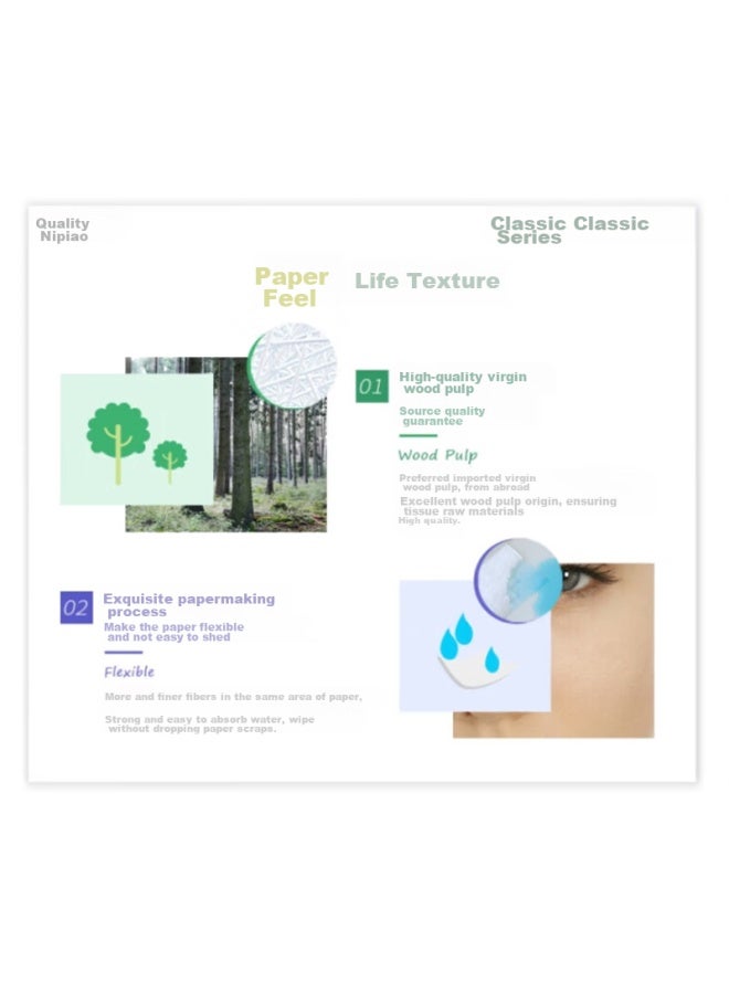 Nepia Classic Series Facial Tissues, 2-ply, 150 Sheets*5 Boxes, Slim Pack, Napkins, Household Toilet Paper - Image 2