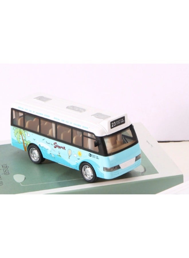 ShebSheb Mini Bus Toy Cars with Lights & Sounds,Model Cars Toys with Open-able Doors for Kids Boys Girls - Image 5