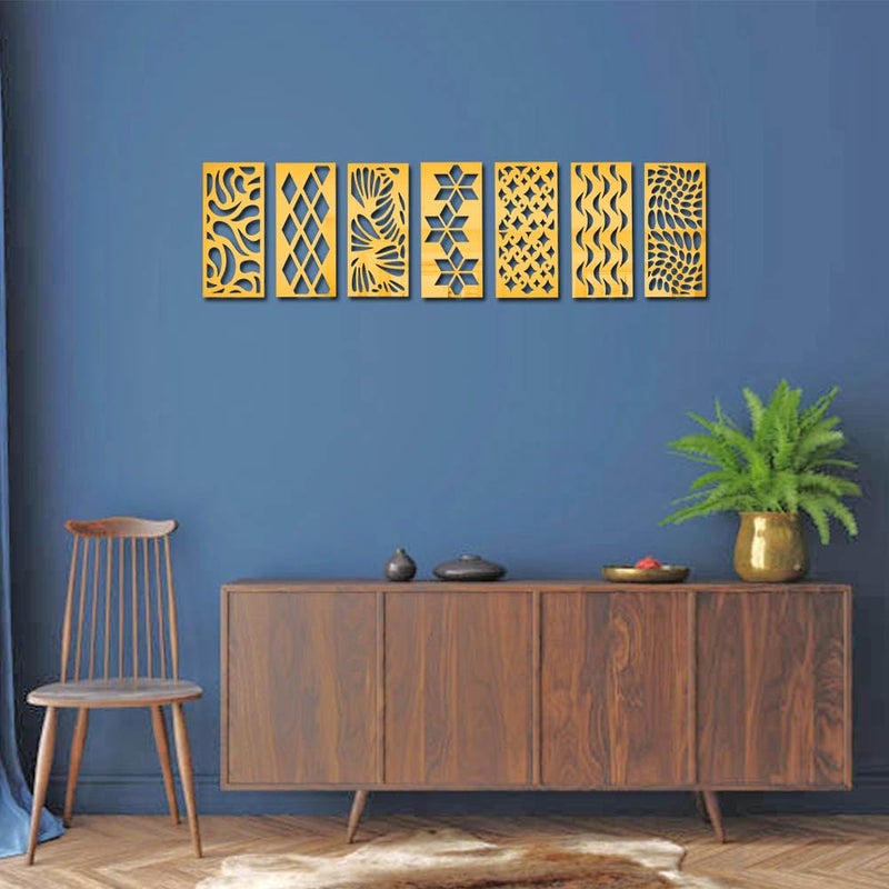 Bikri Kendra Bikri Kendra Mandala Big Rectangle Gold 10 8 Inch Mirror Wall Stickers Mirror Stickers for Wall Acrylic Mirror Wall Decor Sticker Wall Mirror Stickers Hexagonal Mirror Wall Sticker  - Image 5