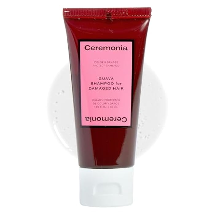 Ceremonia Guava Protect & Repair Shampoo with Aloe Vera for Damaged and Color Treated Hair, 1.69 Fl. Oz. | 50 Ml. - Image 1