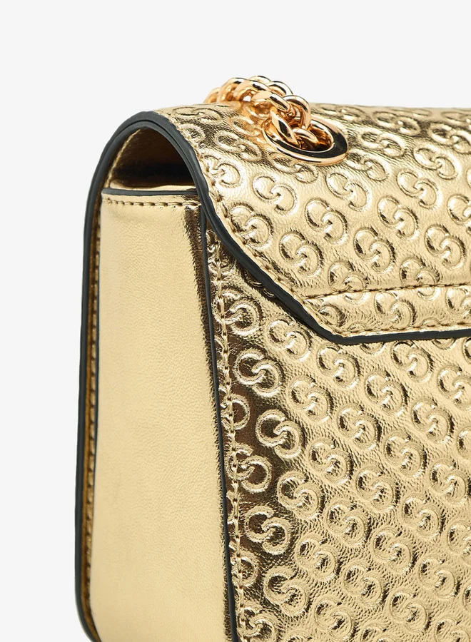 Celeste Embossed Crossbody Bag with Chain Strap