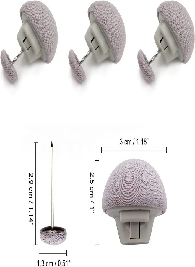 DORMICO Duvet Clips Mushroom Duvet Cover Pins Cotton Quilt Fixer Duvet Fasteners (Grey, Pack of 4) - Image 3