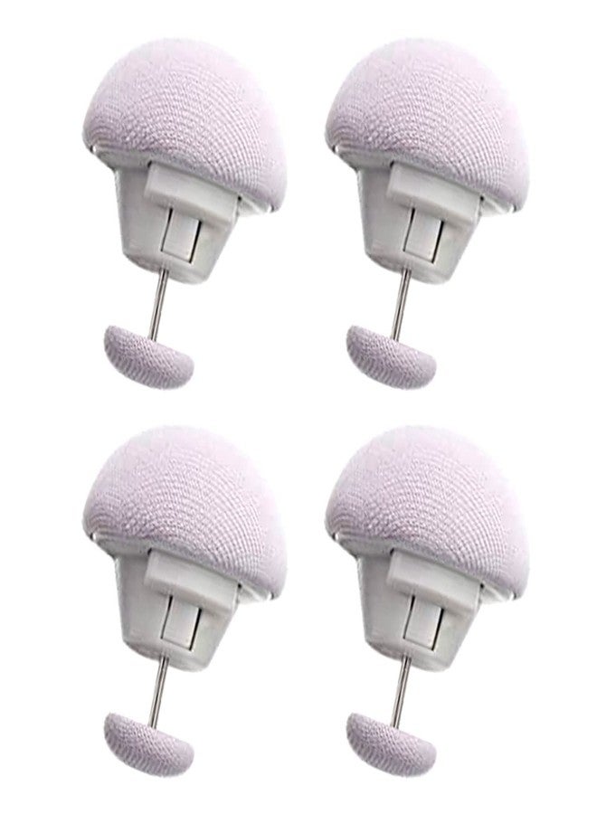 DORMICO Duvet Clips Mushroom Duvet Cover Pins Cotton Quilt Fixer Duvet Fasteners (Grey, Pack of 4) - Image 1