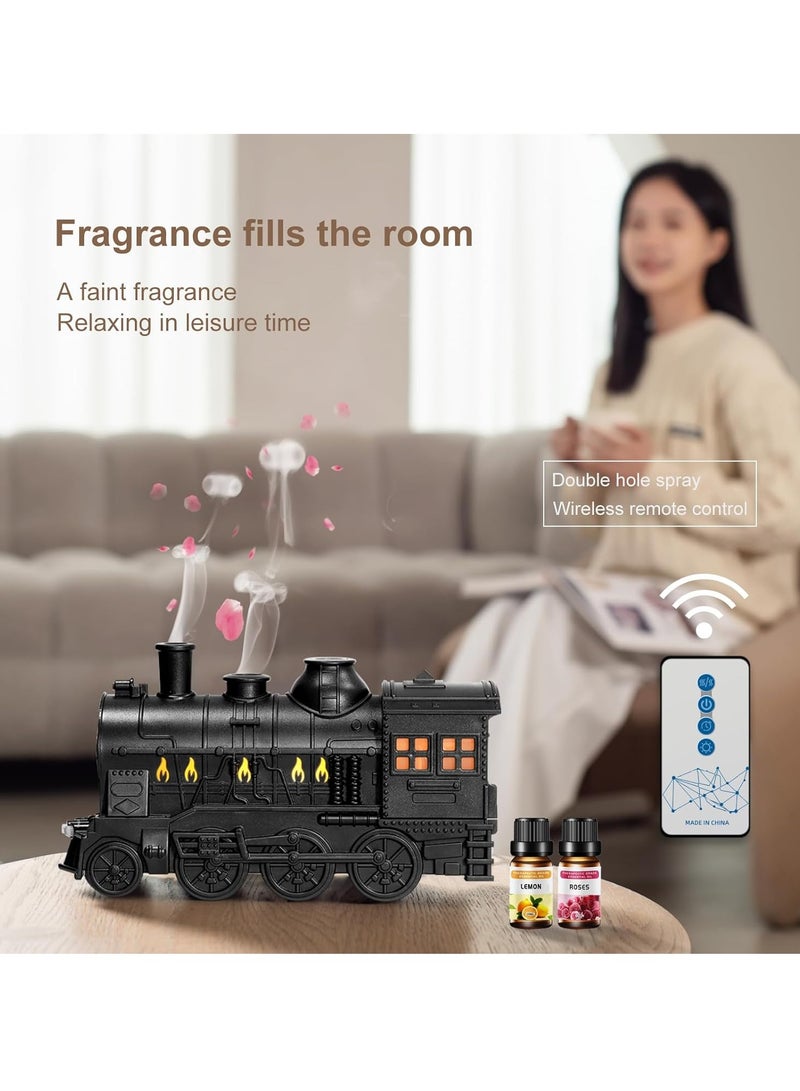 TIGER Train Diffuser 300ml Aromatherapy Diffuser with 6 Essential Oils Gift Set – Remote Control, Cool Mist, 2 Light & 2 Mist Modes, Auto Shut-Off for Bedroom, Office, Hotel (Train Black) - Image 5