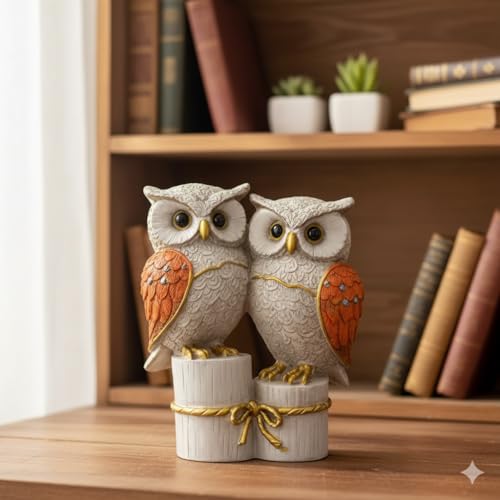 AABCO Beautiful Owl Showpiece for Home & Office Decor | Owl Statue, Decorative Showpiece for Home & Office | Gift Item for Housewarming (Siiting Top Owl) - Image 4