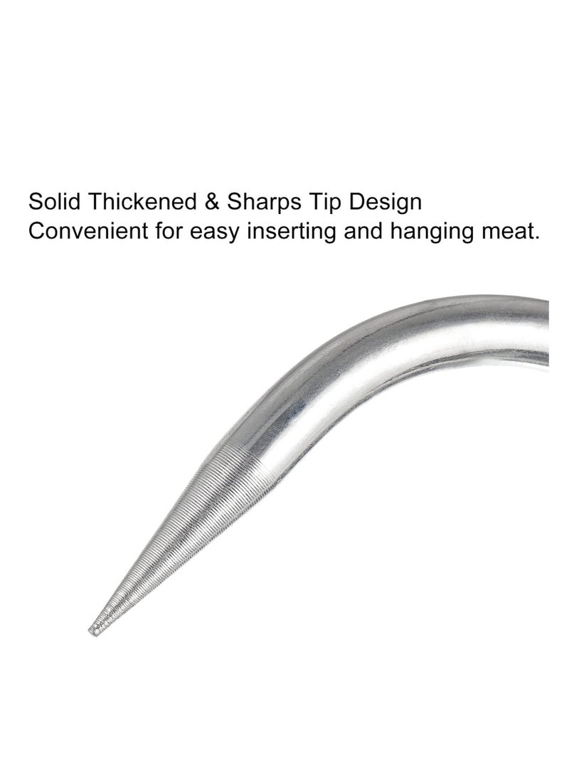 Excefore Swivel Meat Hooks, 0.34'' Thickness Galvanized Processing Butcher Hooks for Hanging Drying Smoking Meat Products, 4 Pack(12 Inch)  - Image 2