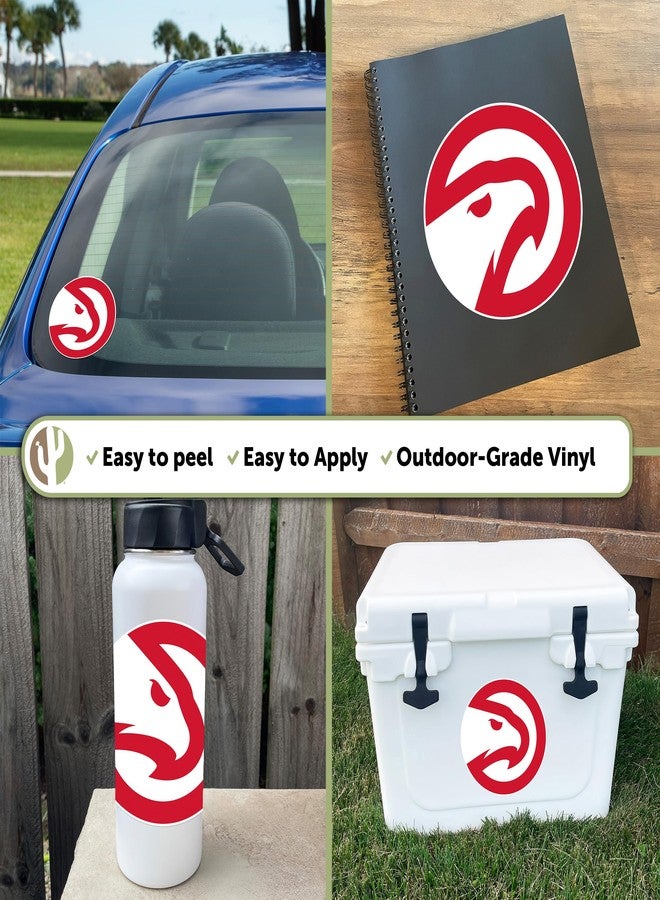 Desert Cactus Atlanta Hawks Sticker NBA Officially Licensed Vinyl Decal Laptop Water Bottle Car Scrapbook (Individual 1) - Image 2
