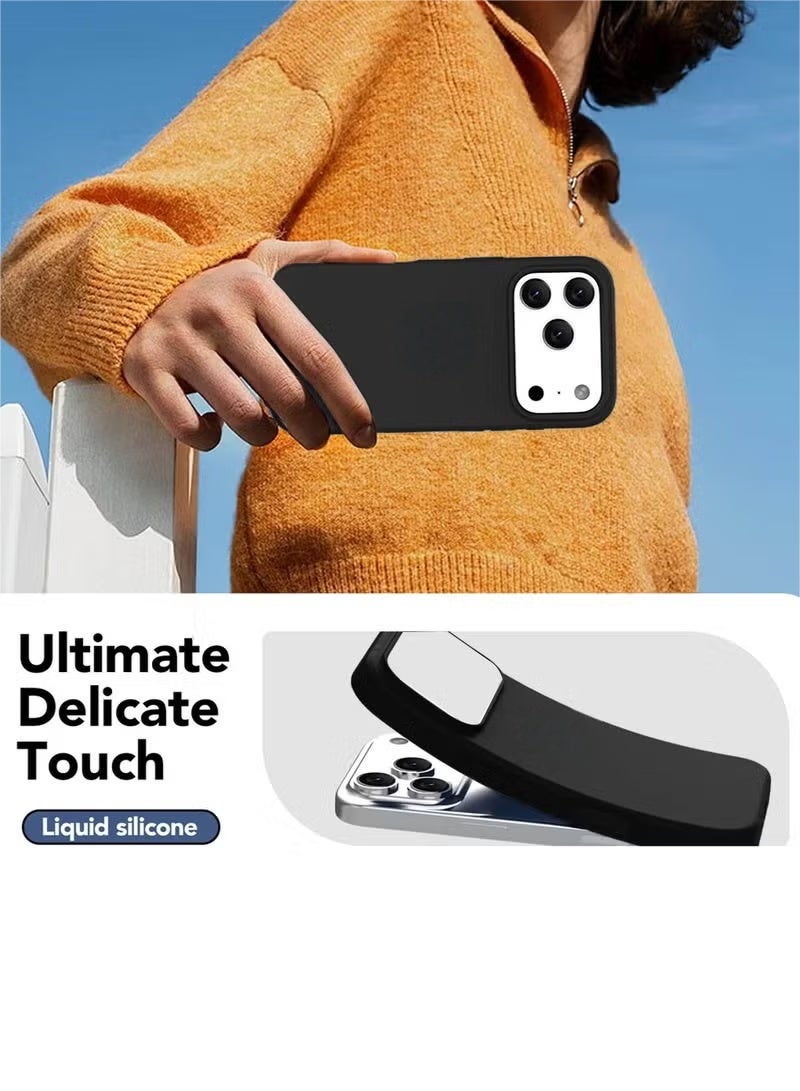 Bobo iPhone 17 Pro Max Case Liquid Soft Silicone iPhone 17 Pro Max Cover Anti Scratch with Inside Microfiber Lining Shockproof Protective Phone Case for iPhone 17 Pro Max - Image 3
