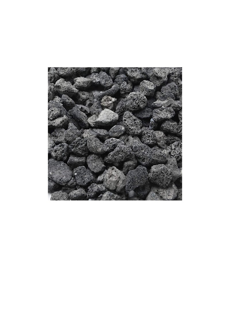 3/8" - 3/4" Natural Stones Lava Rock Granules for Gas Fire Pit Fireplace BBQ Grill Garden Landscaping Decoration Cultivation of Potted Plants Indoor Outdoor Use 3 kg Bag - Image 1