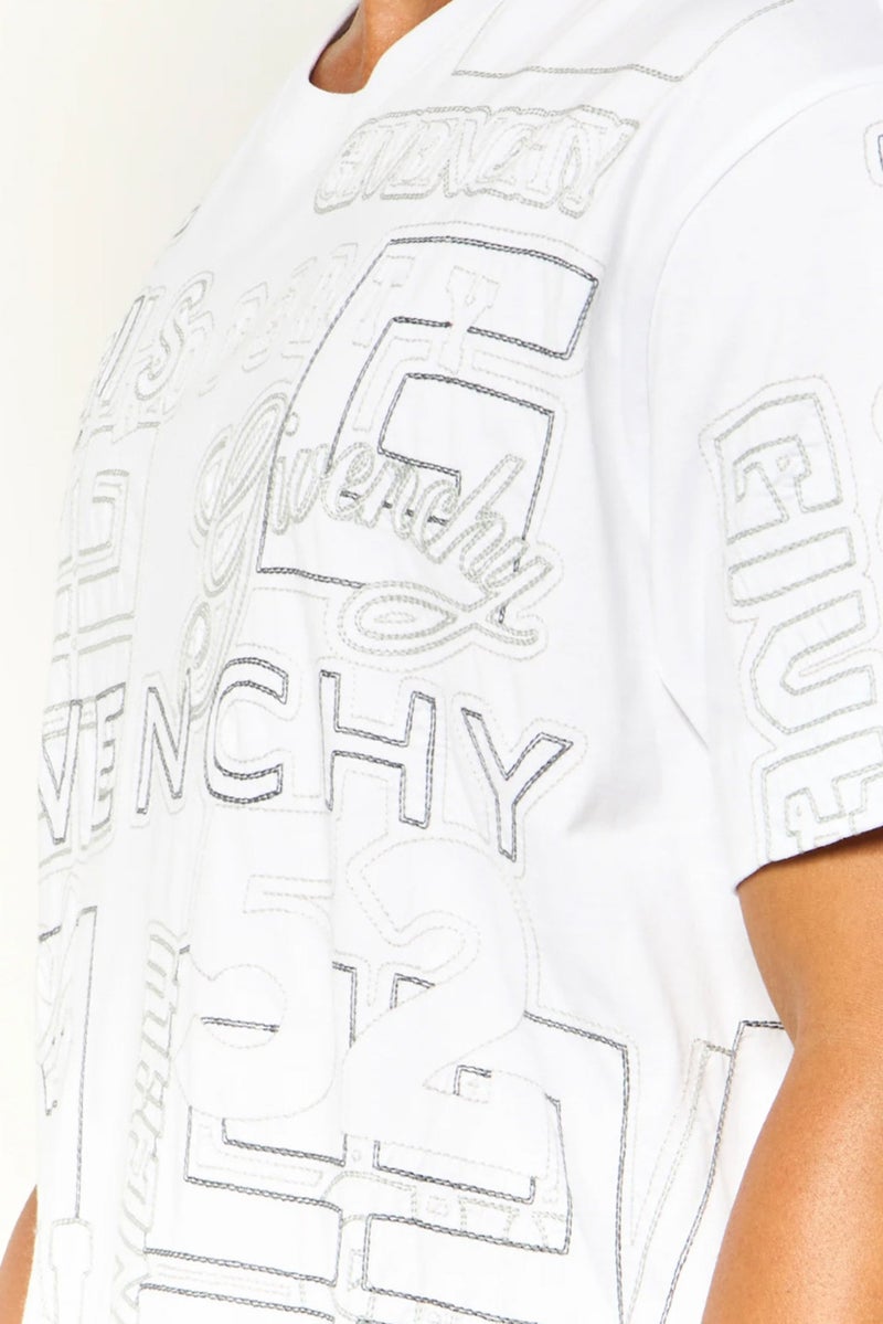 GIVENCHY Men Crew Neck Short Sleeve Embroidered Logo T-Shirt, Multicolor - Image 5