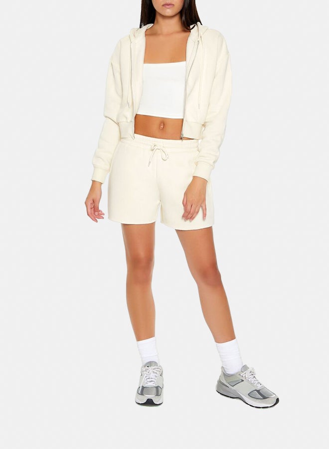 FOREVER 21 Cropped Zip-Up Hoodie - Image 2