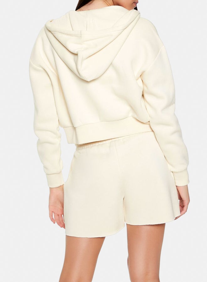 FOREVER 21 Cropped Zip-Up Hoodie - Image 3