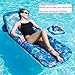 FindUWill Inflatable Pool Float Lounger Fabric Pool Float with Cup Holder Backrest Swimming Water Floaties Pool Raft for Adults Tropical Blue - Image 4
