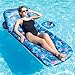 FindUWill Inflatable Pool Float Lounger Fabric Pool Float with Cup Holder Backrest Swimming Water Floaties Pool Raft for Adults Tropical Blue - Image 3