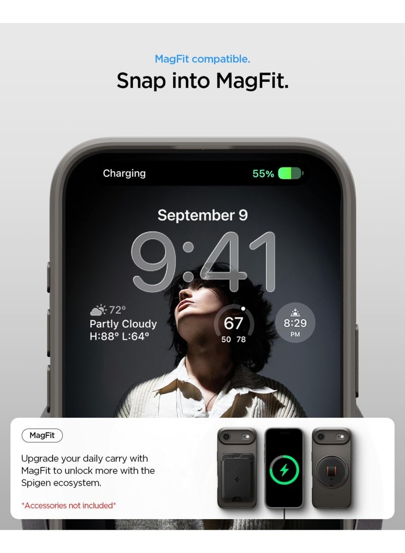 Spigen Thin Fit MagFit for iPhone 17 Air MagSafe Case Cover - Gunmetal - Image 3