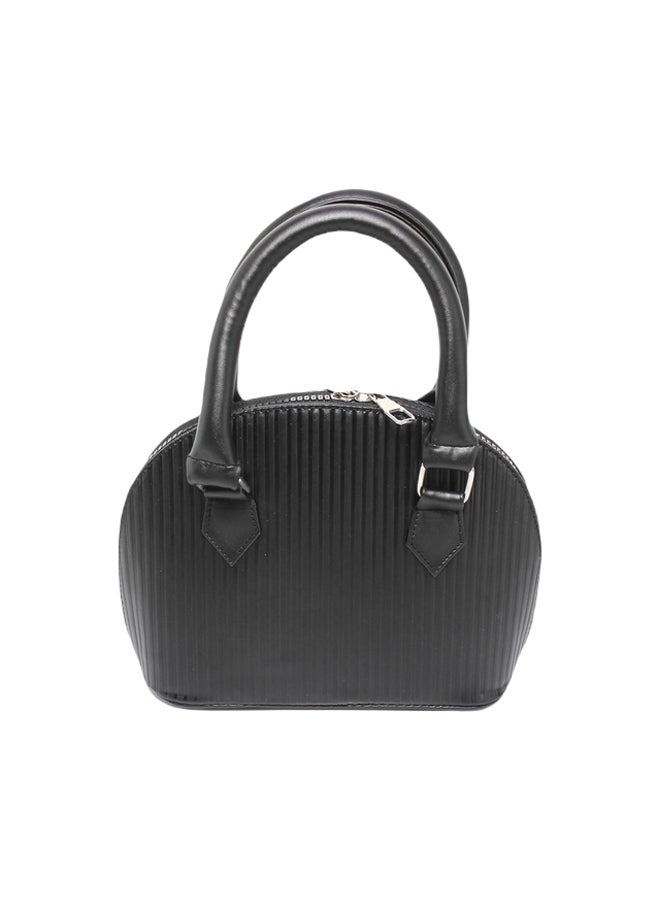 Glitter Women Bag with Cross hand - Black - Image 2