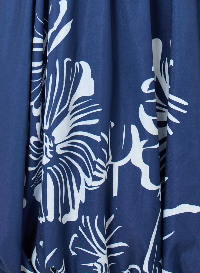 Styli Women Blue Floral Balloon Fit Skirt - Image 3