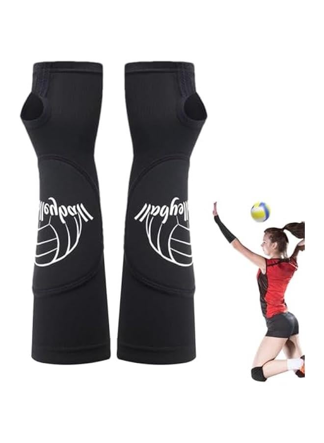 MOXO Volleyball Arm Sleeve, Non Slip Volleyball Elbow Sleeve, Arm Wrist Protection with Thumbhole Bag, Reusable Volleyball ression Sleeves Pads, Soft Arm Guard Pads for Volleyball - Image 1