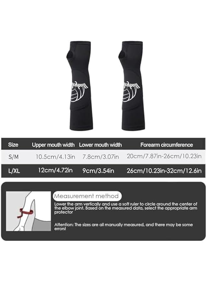 MOXO Volleyball Arm Sleeve, Non Slip Volleyball Elbow Sleeve, Arm Wrist Protection with Thumbhole Bag, Reusable Volleyball ression Sleeves Pads, Soft Arm Guard Pads for Volleyball - Image 2