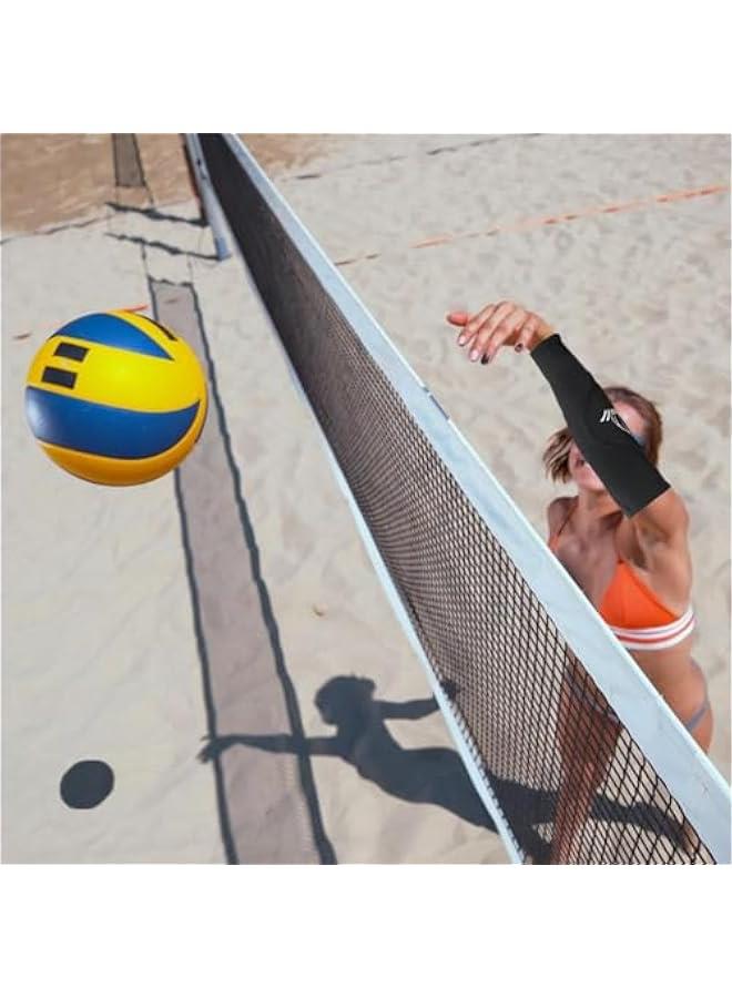 MOXO Volleyball Arm Sleeve, Non Slip Volleyball Elbow Sleeve, Arm Wrist Protection with Thumbhole Bag, Reusable Volleyball ression Sleeves Pads, Soft Arm Guard Pads for Volleyball - Image 4