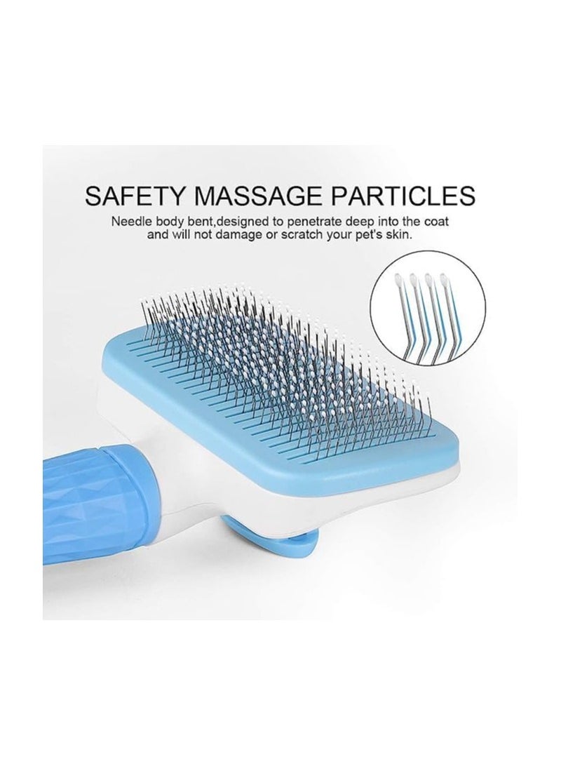 MahMir Pet Grooming Brush for Cat and Dog Hair Removal with Massage Particles,Removes Loose Hair & Tangles,Skin Friendly & Promote Circulation.Pet Shedding Grooming Tools Combs Rakes,Cats & Dog Brush - Image 1