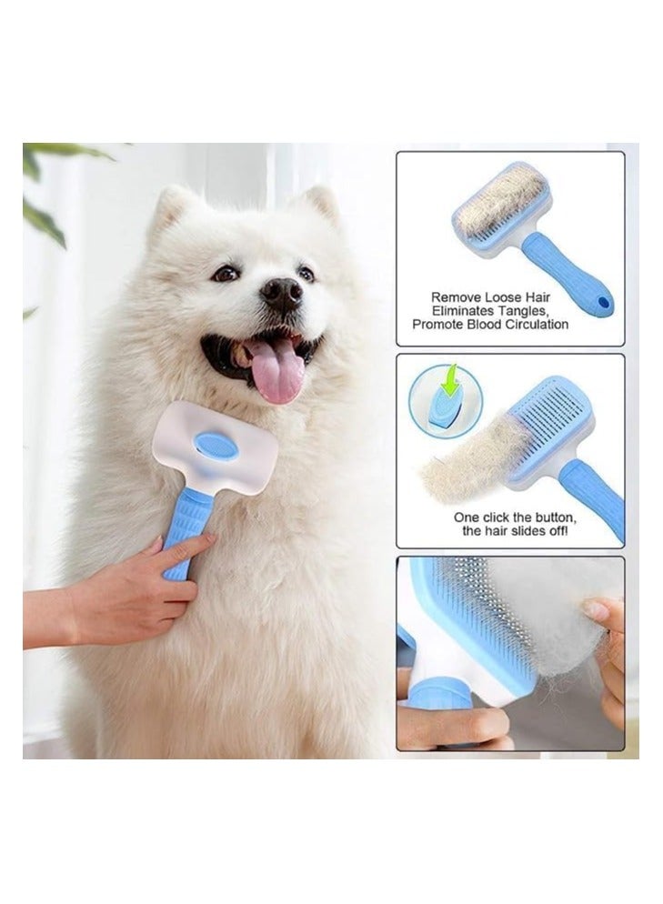 MahMir Pet Grooming Brush for Cat and Dog Hair Removal with Massage Particles,Removes Loose Hair & Tangles,Skin Friendly & Promote Circulation.Pet Shedding Grooming Tools Combs Rakes,Cats & Dog Brush - Image 2