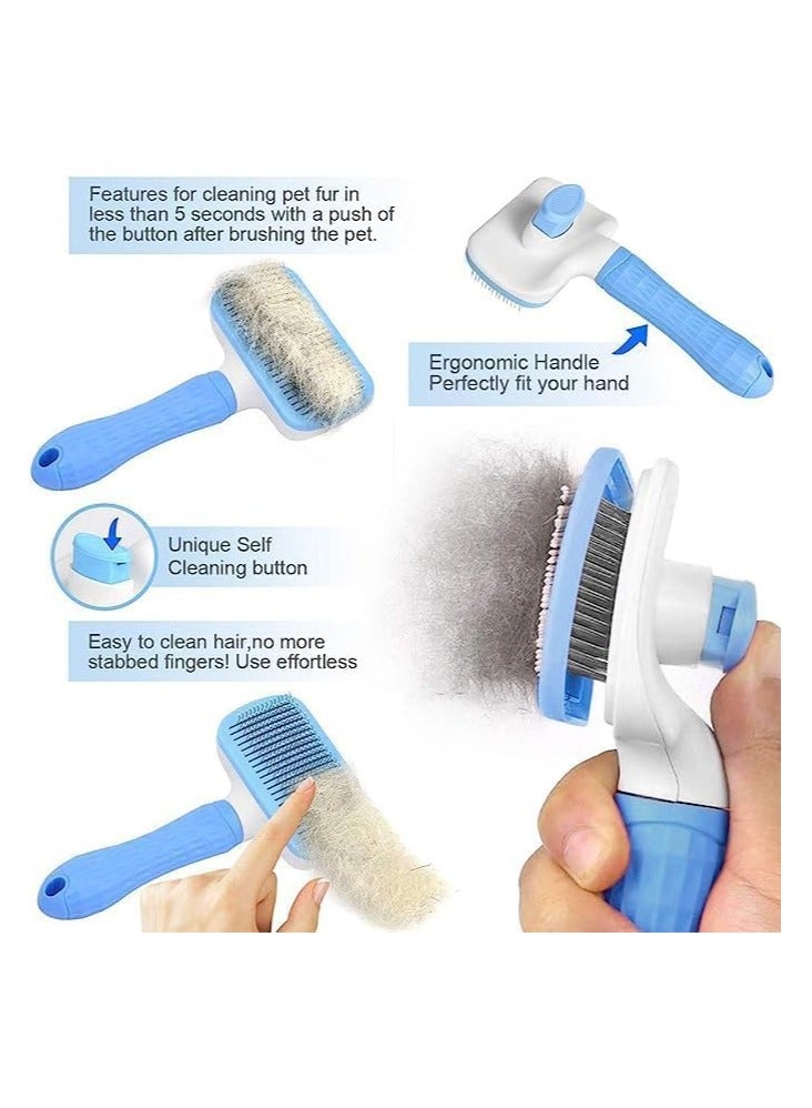 MahMir Pet Grooming Brush for Cat and Dog Hair Removal with Massage Particles,Removes Loose Hair & Tangles,Skin Friendly & Promote Circulation.Pet Shedding Grooming Tools Combs Rakes,Cats & Dog Brush - Image 3