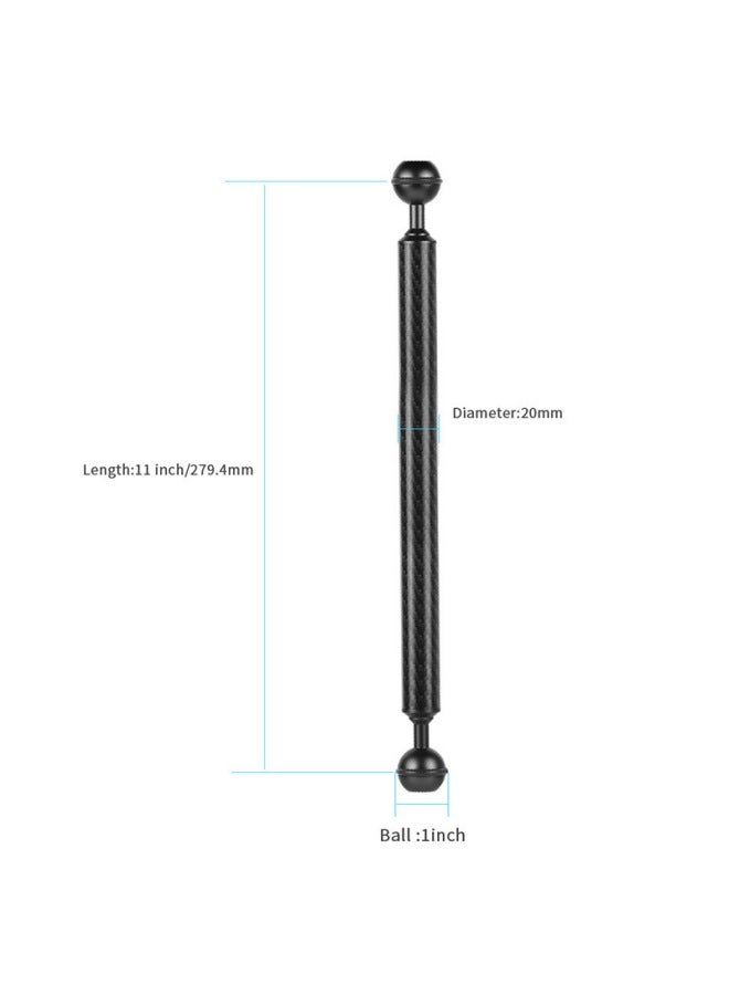 Flying Super Camera Diving Buoyancy Lamp Arm 5/6/7/8/9/10/11/12 Inch Lamp Arm D20mm Buoyancy Arm-Color:Diameter 20mm11 Inch Black  - Image 1