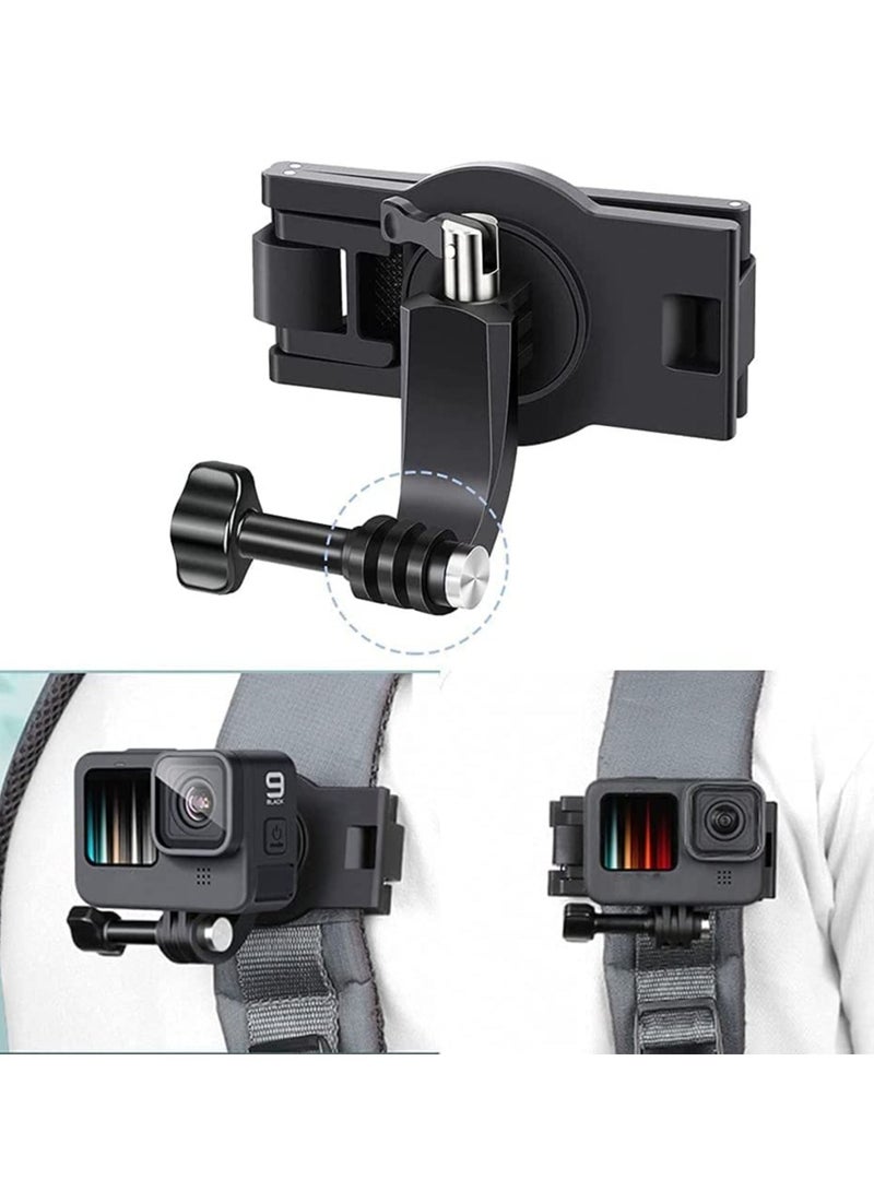 Backpack Strap Mount Adjustable Camera Shoulder Mount, Which Compatible with GoPro Hero 9 8 7 6 5 4 Black, Session, Insta 360 One R, DJI Osmo Action and Most Action Camera - Image 3