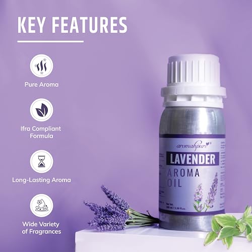 Aromahpure Lavender Aroma Oil | 100ml Undiluted & Natural | Long-Lasting Scent for Aromatherapy, Candle & Soap Making, Diffusers, Room Freshener, Humidifier, Bathroom Revitalizer & Home Essentials - Image 3
