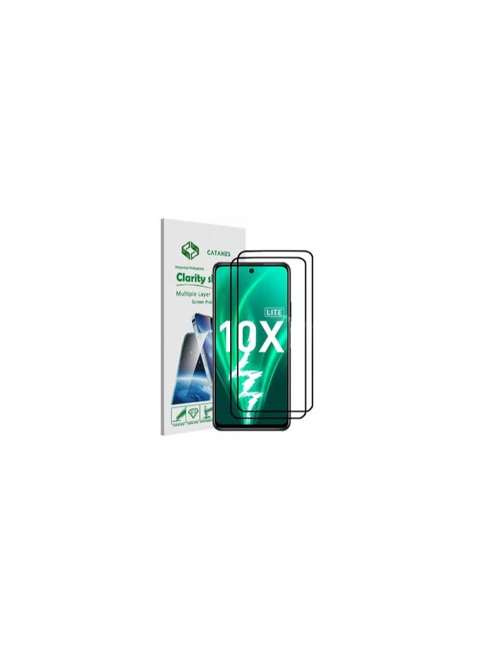 CATANES 2 Pack For Honor 10X Lite Screen Protector Tempered Glass Full Glue Back - Image 2