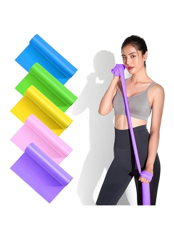 5-Piece Resistance Training Bands, Gymnastikband fur Yoga, Pilates, Krafttraining, Physiotherapie, Workout Fitnessband fur Manner/Frauen