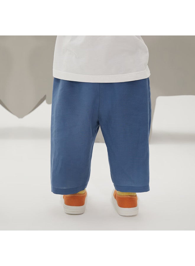 Papapapa Summer Lightweight Pants For Boys And Girls, Stylish Breathable Versatile Baby Casual Trousers, Purple, 110cm - Image 2